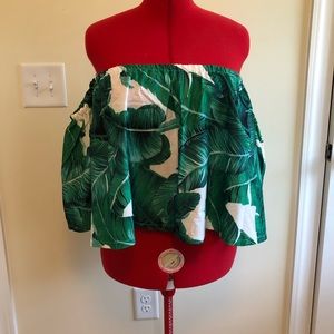 Off the shoulder crop top